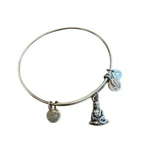 Alex and Ani Silver Buddha Charm Bracelet